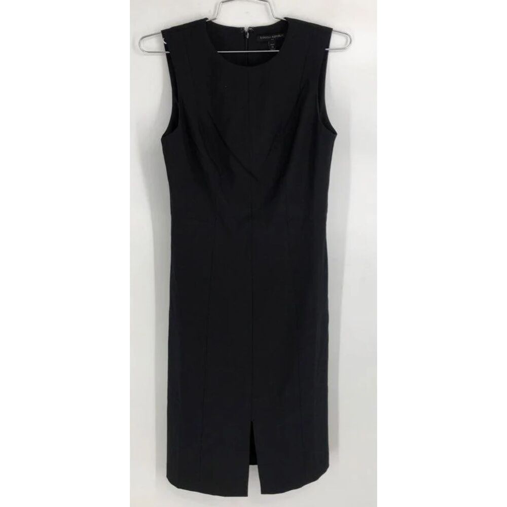 NWT Banana Republic Women's Black Sheath Sleeveless Classic LBD Dress- Size 0
